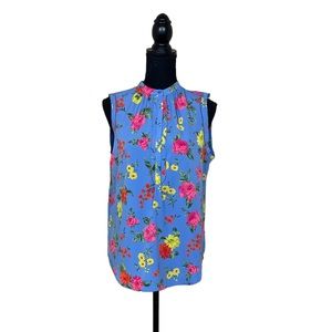 EUC Ann Taylor Sleeveless Floral Blouse (Z)